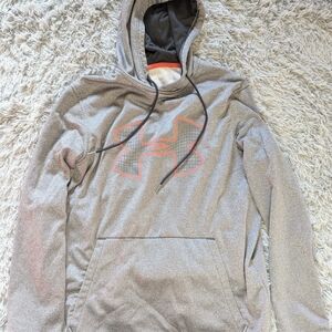 Under Armour Heather Gray Hoodie with Orange Logo